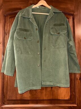Vintage Military Utility Overshirt / Jacket – Old Ironsides Patch